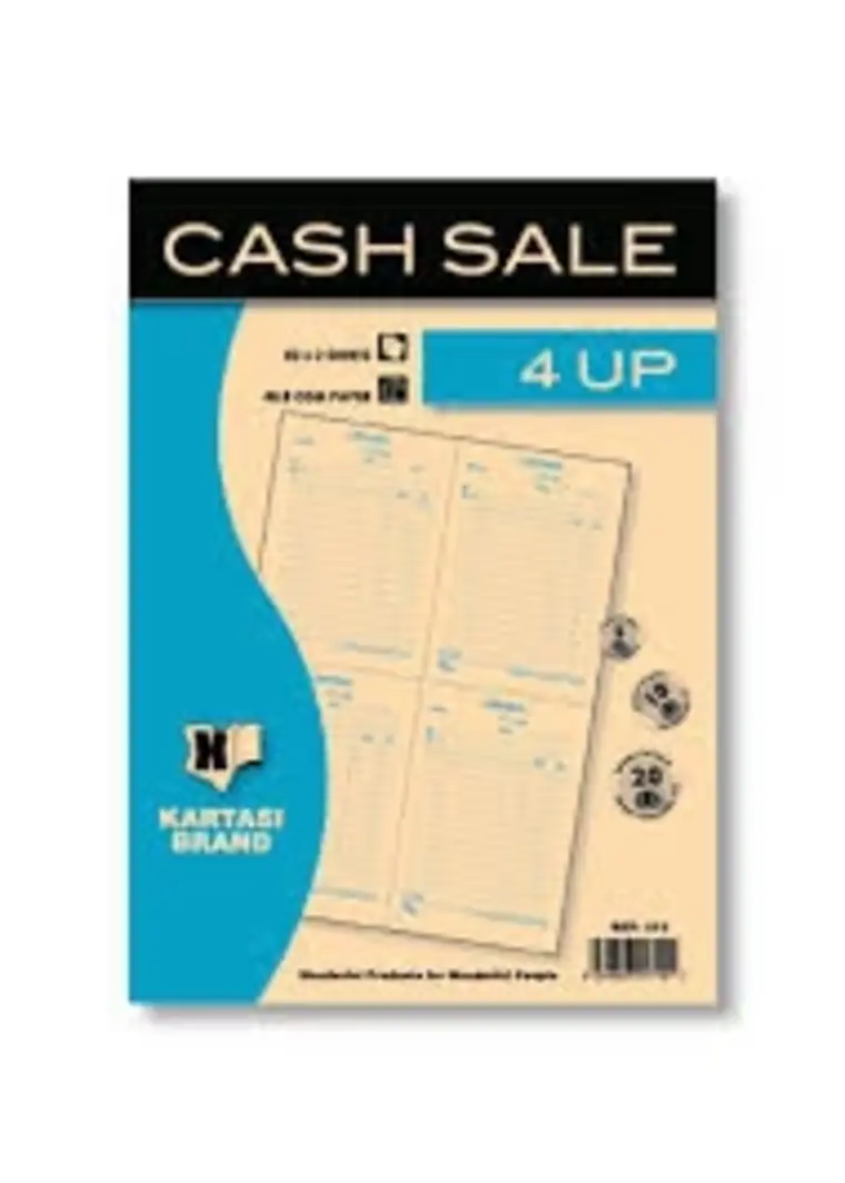 Kartasi Cash Sale Book 4 Up 50 X 2 Sheets